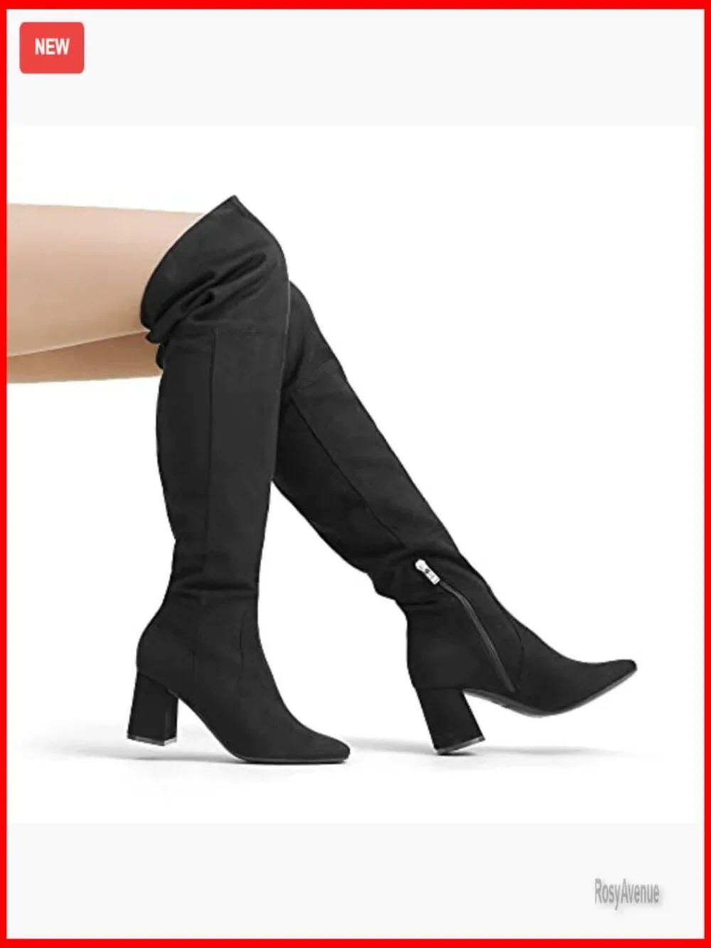 Women's Over the Knee Boots Chunky Heel Suede PU Thigh High